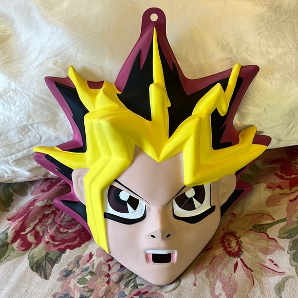 Vtg 1996 Kazuki Takahashi Yu Gi Oh Anime Plastic Mask Costume Halloween Cos Play - Picture 1 of 16